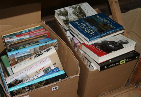 2 boxes of mixed books